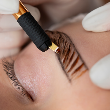 Combination brows tattoo service is a semi-permanent makeup technique that combines two eyebrow tattooing methods: microblading and ombre powder brows. This approach provides a more natural, defined, and fuller look by blending the realistic hair-like strokes of microblading with the soft, shaded effect of ombre powder brows.